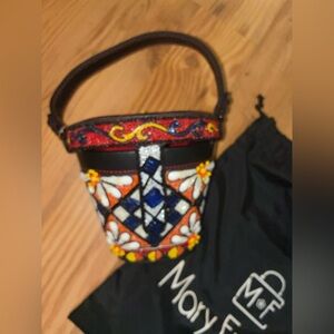 Rare Vintage Mary Frances Beaded Mosaic Beaded Bag EUC small